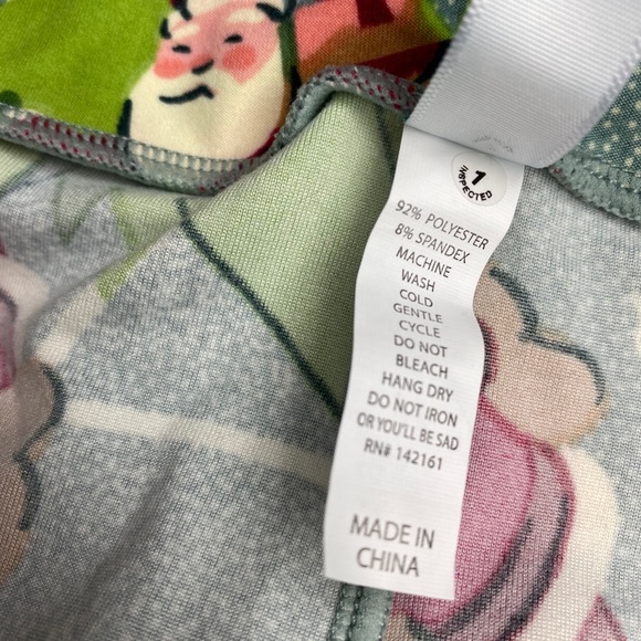 LuLaRoe TC2 Adult 18+ Holiday Leggings Santa Blue - Picture 3 of 8